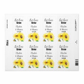 Étiquette Laisser l'amour grandir Graines de tournesol Maria (Feuille entière)