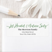 Étiquette Laisser le ciel et la nature chanter écriture vert (En situation)