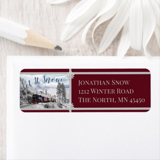 Étiquette Laissez Le Train De Neige Se Rendre (En situation)