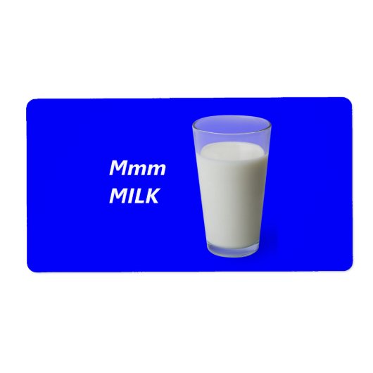 Étiquette LAIT Mmm (Devant)