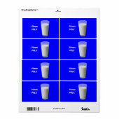 Étiquette LAIT Mmm (Feuille entière)