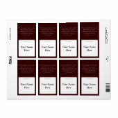 Étiquette L'âme à la recherche de l'infini (Feuille entière)