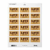 Étiquette L'AMOUR DU Café (Feuille entière)