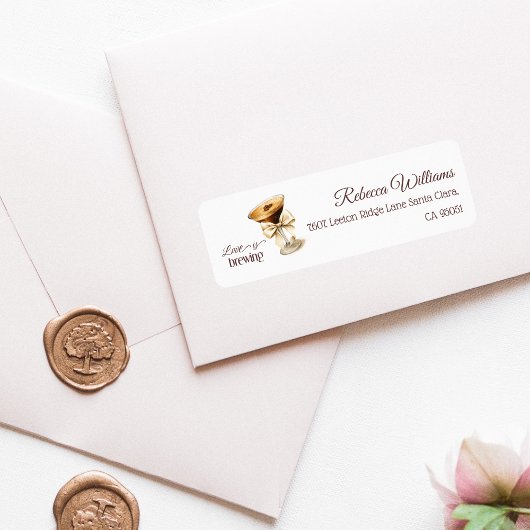 Étiquette L'amour est dans l'air Bow Espresso Martini Baby S