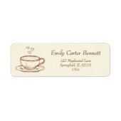 Étiquette L'amour rustique couve Café Oiseaux Mariage (Devant)