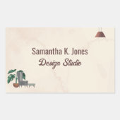 Étiquette Lampe à chaise marbrée Studio de concept (Devant)