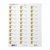 Étiquette Lancement de mariage tournesol (Feuille entière)