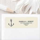 Étiquette L'Ancre bleue | Mariage maritime nautique (En situation)