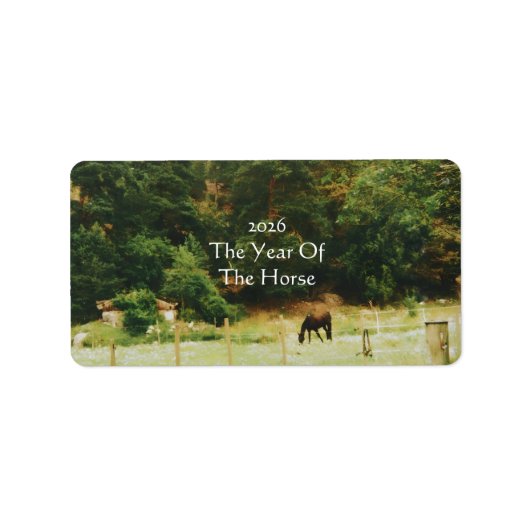 Étiquette L'Année du Cheval, 2026, (Devant)