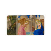 Étiquette L'Annonciation, 1426 par Fra Angelico (Devant)