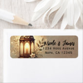 Étiquette Lanterne brillante de bronze Romantique Russe Mari (En situation)