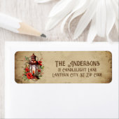 Étiquette Lanterne Vintage rétro (En situation)