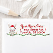 Étiquette Lapin de Noël (En situation)