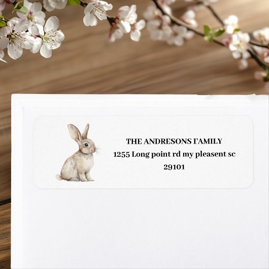 Étiquette Lapin de Pâques personnalisé