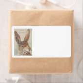 Étiquette Lapin de Pâques vintage (En situation)