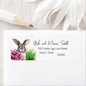 Étiquette Lapin et Stargazer Lily pour Pâques (En situation)