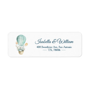 Étiquette Lapin heureux Boho de ballon de Pâques d'aquarell