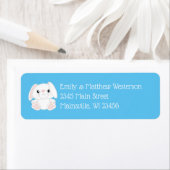 Étiquette Lapin Lapin Baby shower Woodland (En situation)