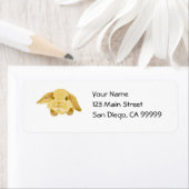 Étiquette Lapin Lop Eared (En situation)