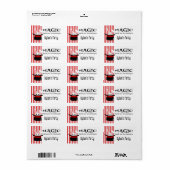 Étiquette Lapin magique dans un Casquette (Feuille entière)