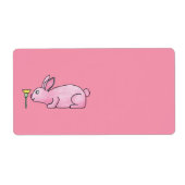 Étiquette Lapin Rose. (Devant)