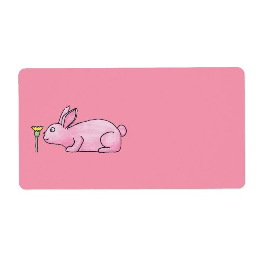 Étiquette Lapin Rose. (Devant)