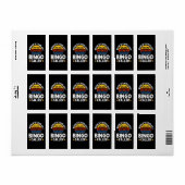 Étiquette L'appelant de Bingo le plus froid du monde (Feuille entière)