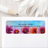 Étiquette L'aquarelle fleurit la Fête de la mariée florale (En situation)