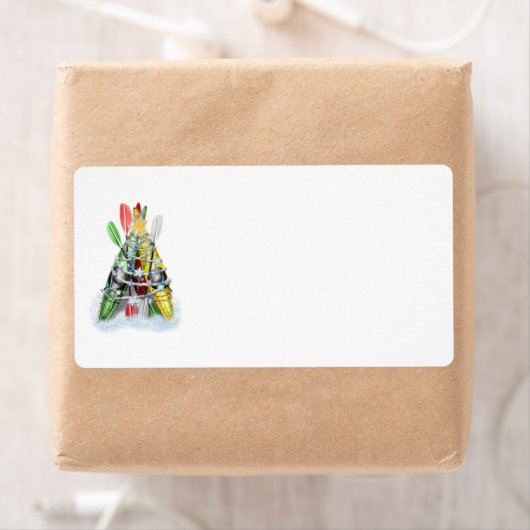 Étiquette L'arbre de Noël Kayak (En situation)