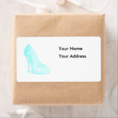 Étiquette L'Arrière - plan à chaussures en verre (En situation)