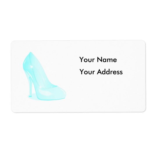 Étiquette L'Arrière - plan à chaussures en verre (Devant)