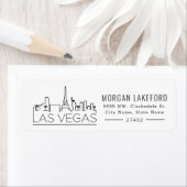 Étiquette Las Vegas | Gras Stylisé Skyline | (En situation)