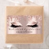 Étiquette Lashes de Rose d'extension Leonor Maquillage Artis (En situation)