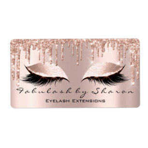 Étiquette Lashes de Rose d'extension Leonor Maquillage Artis