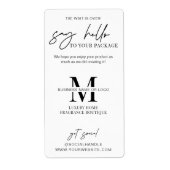 Étiquette L'attente est au-dessus de Monogramme moderne scea (Devant)