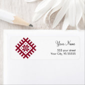 Étiquette Latvian Traditional Nordic Star Symbol Graphic (En situation)