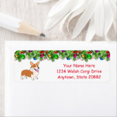 Étiquette Laughing Holiday Welsh Corgi (En situation)