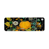 Étiquette L'automne encore vie avec citrouille (Devant)