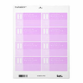 Étiquette Lavande Lumineuse Moderne Adresse de retour & Envo (Feuille entière)