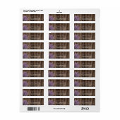 Étiquette Lavande Rustique Floral Élégant Grange Bois (Feuille entière)