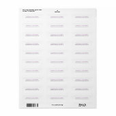 Étiquette Lavande simple minimaliste blanc moderne (Feuille entière)