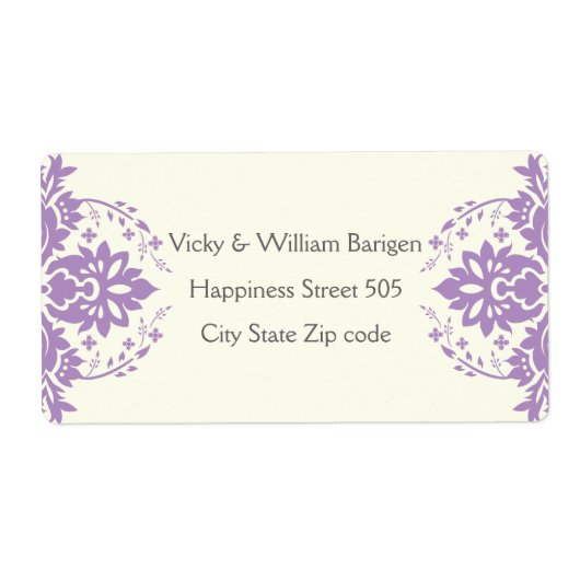 Étiquette Lave-Damas, gris, mariage d'ivoire (Devant)