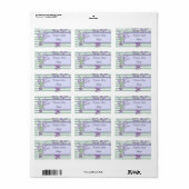 Étiquette Lavendelstrauss Adressaufkleber (Feuille entière)