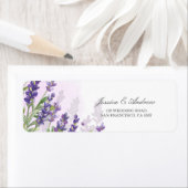 Étiquette Lavender Adresse de retour Label Russe Purple Past (En situation)