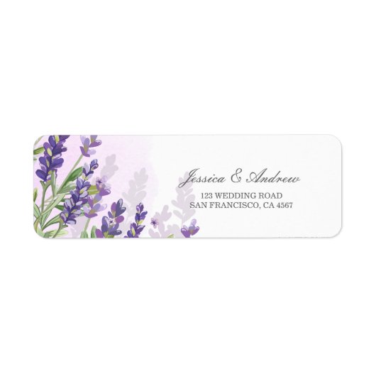 Étiquette Lavender Adresse de retour Label Russe Purple Past (Devant)