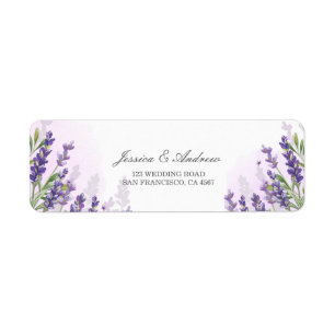 Étiquette Lavender Adresse de retour Label Russe Purple Past