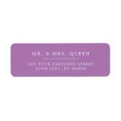 Étiquette Lavender Elegant Classic Simple Adresse de retour (Devant)