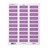 Étiquette Lavender Elegant Classic Simple Adresse de retour (Feuille entière)