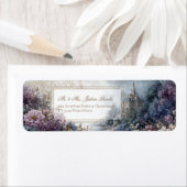 Étiquette Lavender Enchanted Forest Gilded Castle Address (En situation)