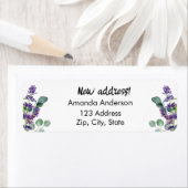 Étiquette Lavender eucalyptus déplacé nouvelle adresse de re (En situation)